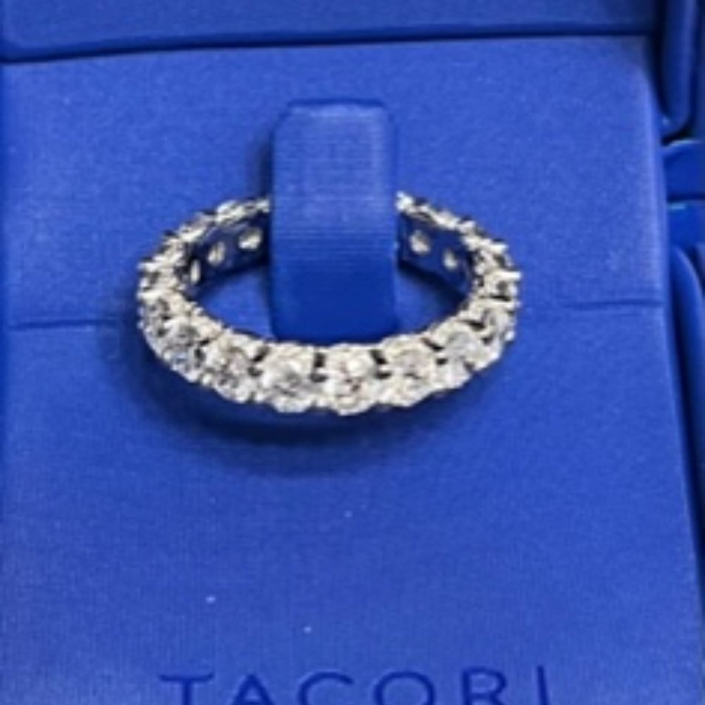 NEW TACORI LADIES PLATINUM DIAMOND ETERNITY BAND